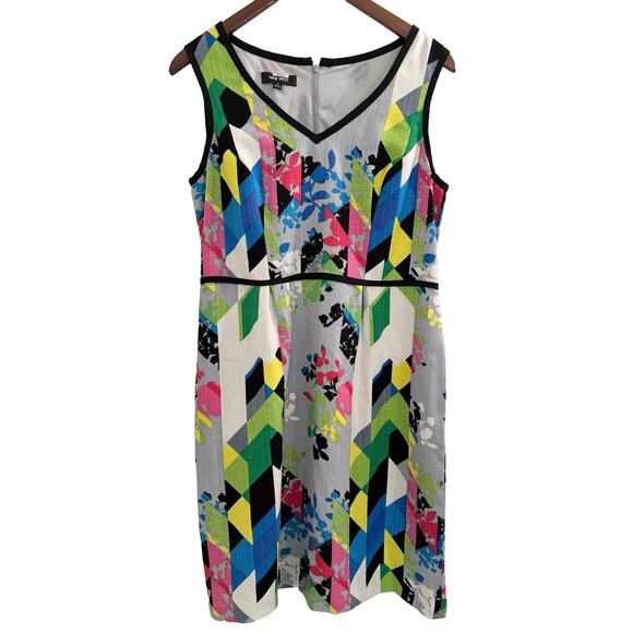2/$30 Nine West Abstract Career Office Dress Cocktail Classy 12 BEEHIVESALE230 - Picture 1 of 12